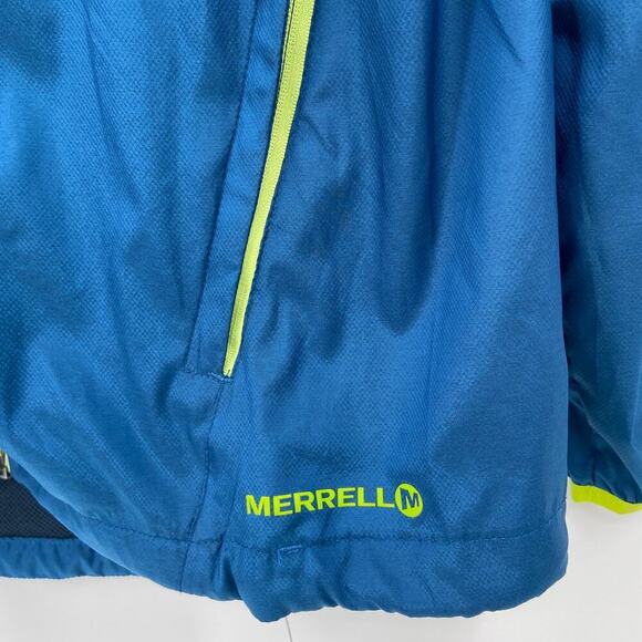 Merrell Windbreaker Jacket Womens Size S Teal Blue SelectDry Hooded Lightweight - Picture 5 of 14